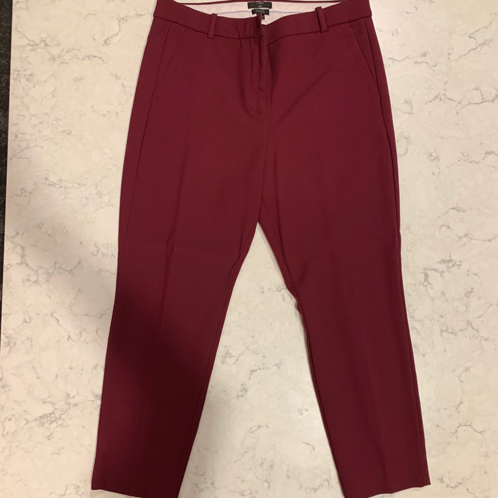 J Crew Maroon Pants, Size 14